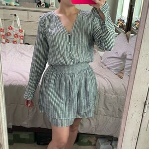 NWT Rails Blue and White Long Sleeve Dress